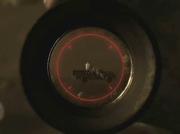 Spying on an enemy patrol in Far Cry 2