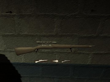 M1903 sniper rifle in the armory